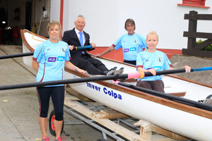 l/r Glenda Carter, Tom Wall, local Flogas sales representative, Gerry Hodgins and Marissa Toner