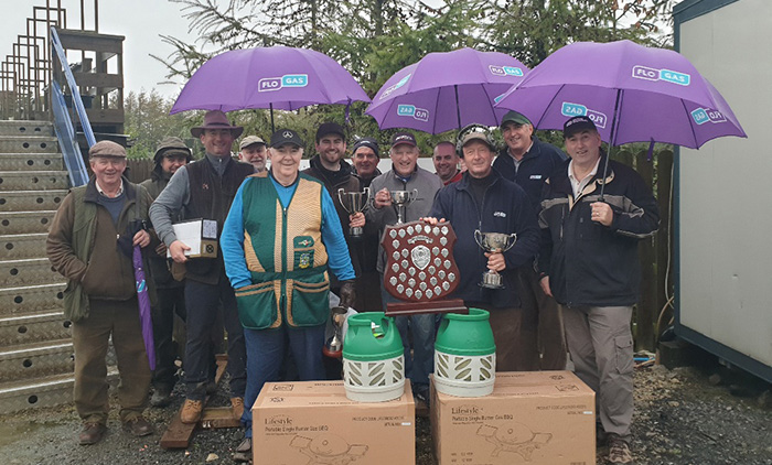 at the presentation for the 2019 Flogas Clay Pigeon League were: Joe Martin, Peter Maxon, Patrick Mathews, Nigel Maxon, John Ennis Davin McCormack, John O’Connor, Vincent Doran, James Russell, league winner Richard Martin, Robert Irwin and Johnny Dickson.